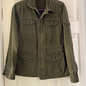 J. Crew Green Blazer Structured Cotton Jacket